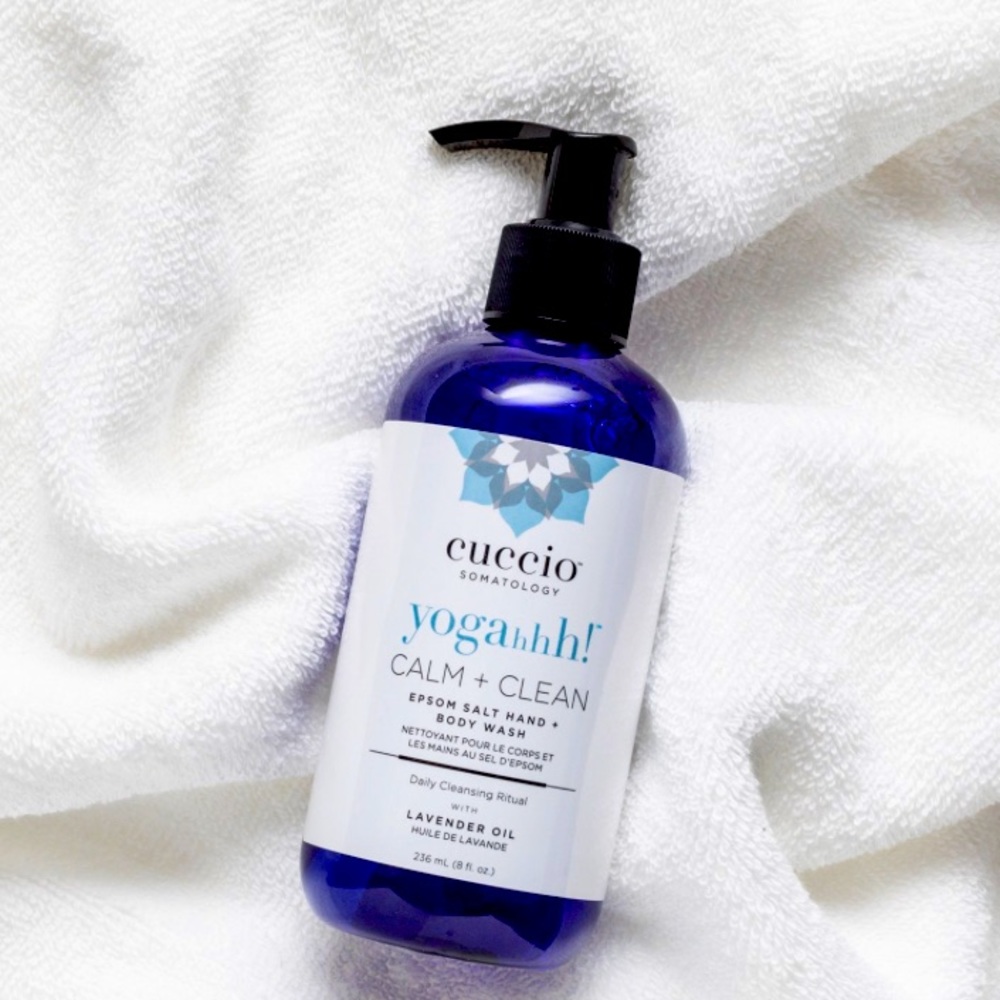 Cuccio Calm & Clean Epsom Salt Hand + Body Wash.